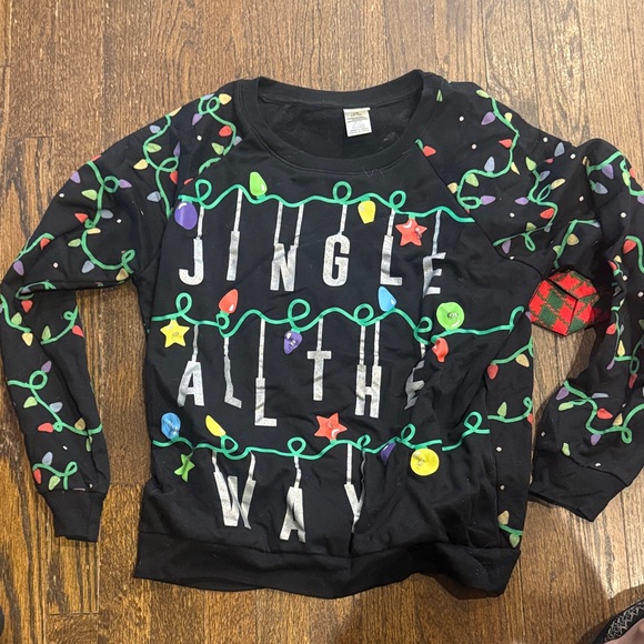 Freeze Other - Freeze Black Sweater with Festive Design